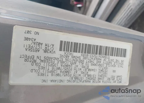 2002 Toyota Tundra Sr5 from USA, damaged, VIN 5TBRN34152S310389